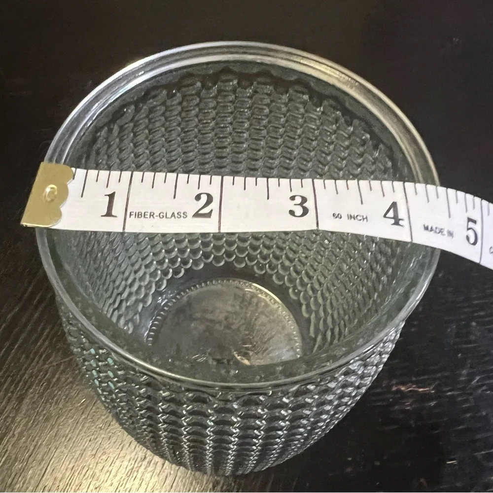 Textured Glass Vase - Clear 8 inches tall x 4.5 inches wide